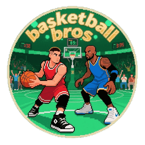 Basketball Bros Unblocked - Free Online Pixel Arcade Game Logo
