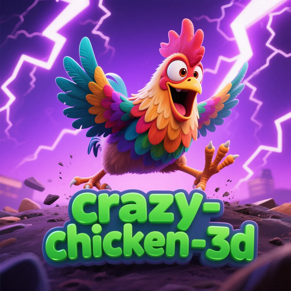Crazy Chicken 3D - Free Online Battle Royale Game Logo